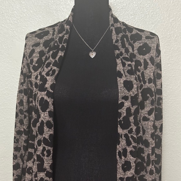 Black & Gray, Maurices, Cheetah Cardigan - Picture 1 of 4